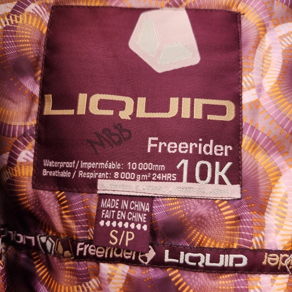 LIQUID Women's Freerider Jacket Small Red 10K Waterproof Outdoors Hood Ski - Picture 2 of 16